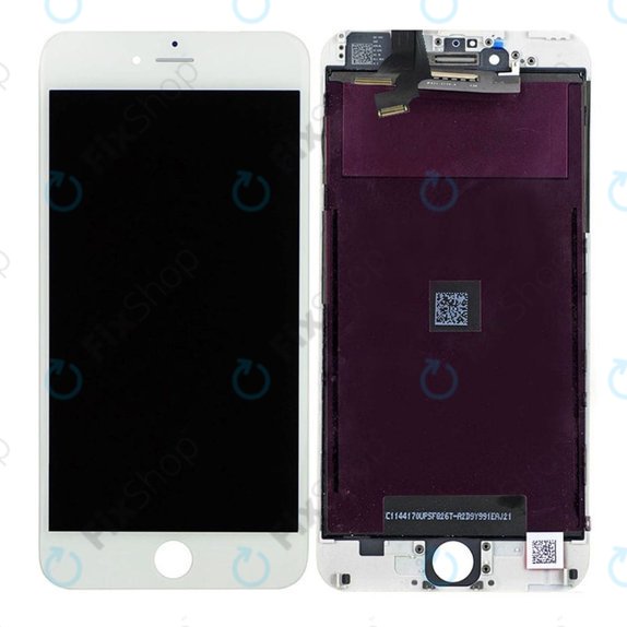 Displej pro iPhone 6 Plus, White, Dotykové sklo s rámem