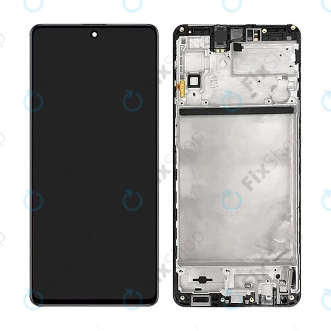 Samsung Galaxy M51 M515F - LCD Displej + Dotykové Sklo + Rám (Celestial Black) TFT