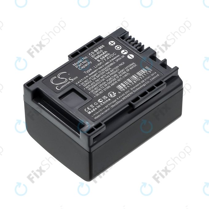 Baterie pro Canon FS10, FS11, FS100, 890mAh, Li-Ion, 7.4V, BP-808, HQ