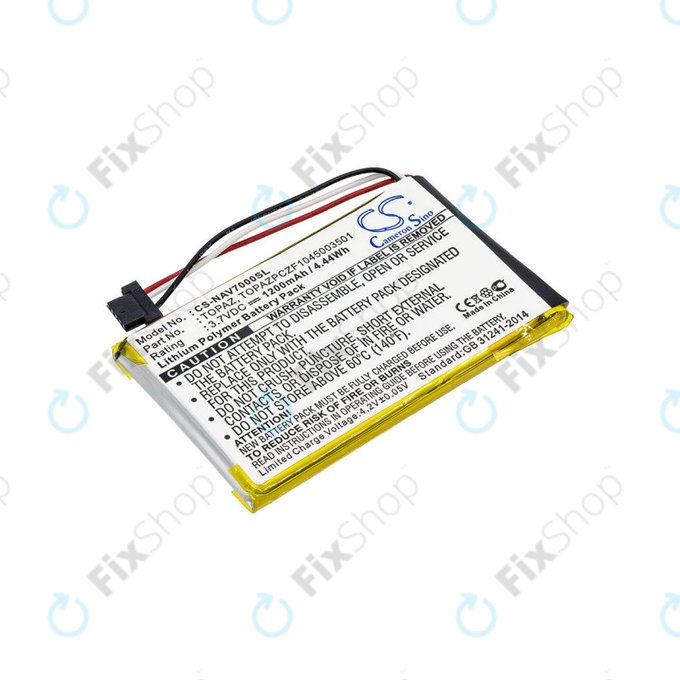 Baterie pro Navigon 70, 1200mAh, Li-Pol, 3.7V, Topaz, HQ