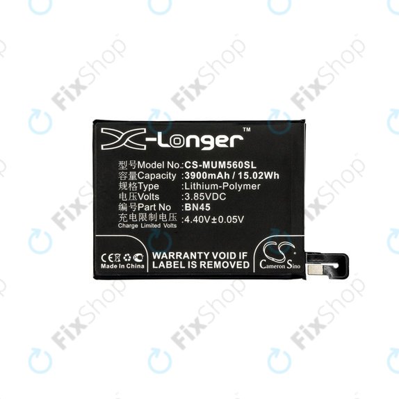 Baterie pro Xiaomi Redmi Note 5, Redmi Note 5 Pro, 3900mAh, Li-Pol, 3.85 V, BN45, HQ