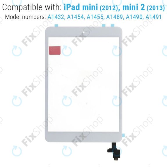 Dotykové sklo pro iPad Mini, Mini 2, White