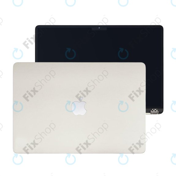 LCD displej pro MacBook Air 15", A3114 (2024), s předním sklem a krytem, Starlight, 661-40261, Genuine Apple