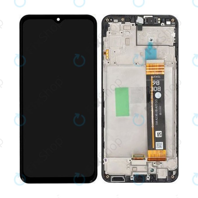 Samsung Galaxy A23 5G A236B - LCD Displej + Dotykové Sklo + Rám (Black) - GH82-29734A, GH82-29735A Genuine Service Pack