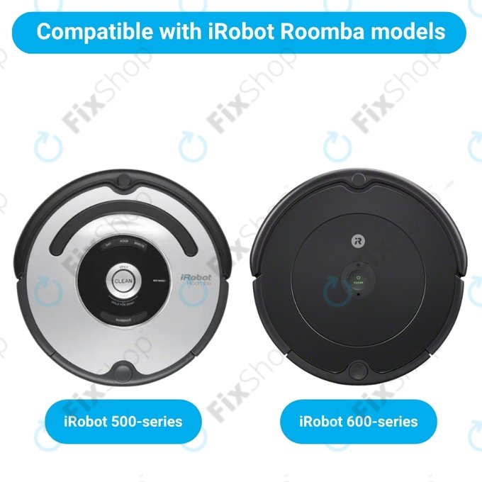 Sada náhradních dílů pro iRobot Roomba 500, 600-series (1 pár hlavních kartáčů, 2x Filtr, 2x Boční kartáč)