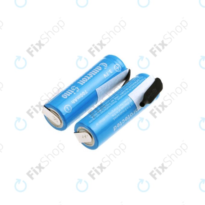 Baterie 14430 s montážními plíšky, 650mAh, Li-Ion, 3.7V, HQ