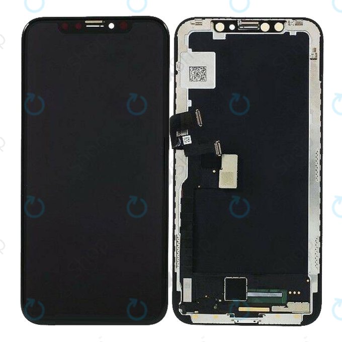 Displej Soft OLED pro iPhone XS Max, Dotykové sklo s rámem, FixPremium