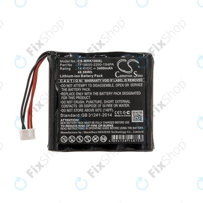 Baterie pro Marshall Kilburn, 3400mAh, Li-Ion, 14.4V, TF18650-2200-1S4PA, HQ
