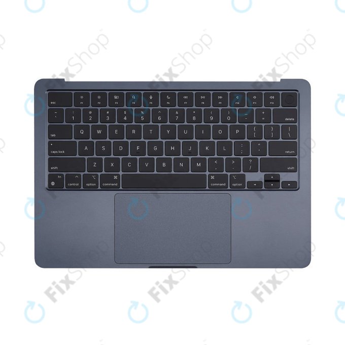 Horní rám klávesnice pro MacBook Air 13", A3113 (2024), s klávesnicí US a baterií, Midnight, 661-40230, Genuine Apple