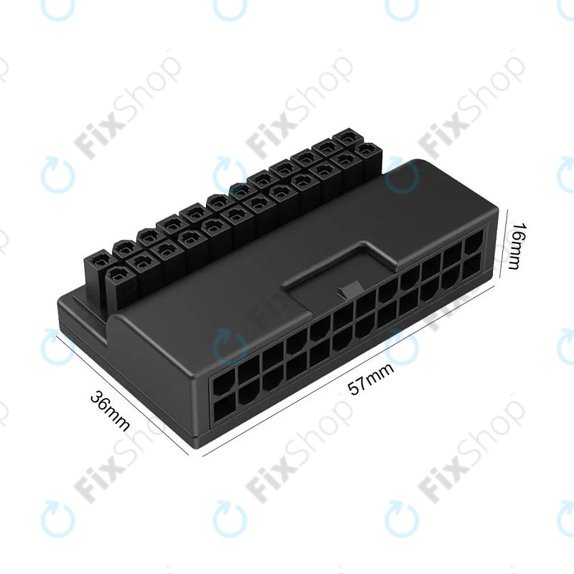 Napájecí adaptér ATX 24 pin 90° pro základní desku