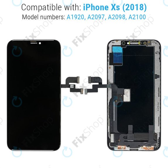 Displej pro iPhone XS, Dotykové sklo s rámem, Refurbished