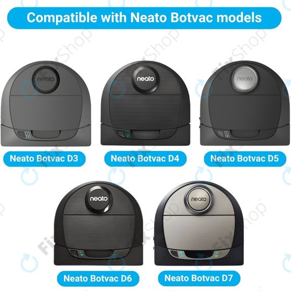 Sada náhradních dílů pro Neato Botvac D3, D4, D5, D6, D7 (2x Hlavní kartáč, 4x Filtr, 4x Boční kartáč)