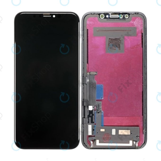 Displej In-Cell pro iPhone XR, Dotykové sklo s rámem, FixPremium
