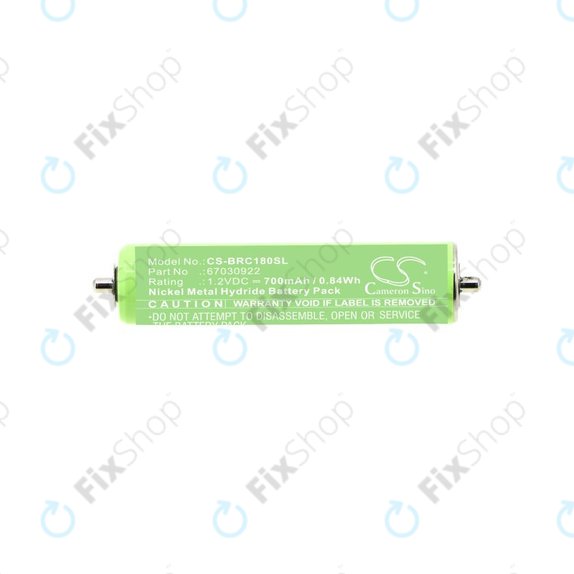 Baterie pro Braun 1000, 180, 2000, 3000, 4735, 5411, Cruzer1, Cruzer Z20, 700mAh, Ni-MH, 1.2V, 67030922, HQ