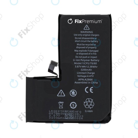 Baterie pro iPhone 14 Pro, 3200mAh, A2866, FixPremium