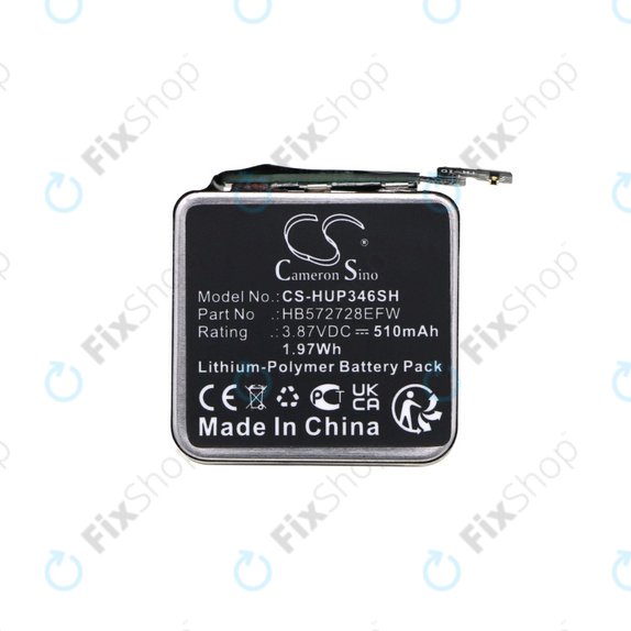 Baterie pro Huawei Watch GT3 Pro 46mm, 510mAh, Li-Pol, 3.87V, HB572728EFW, HQ
