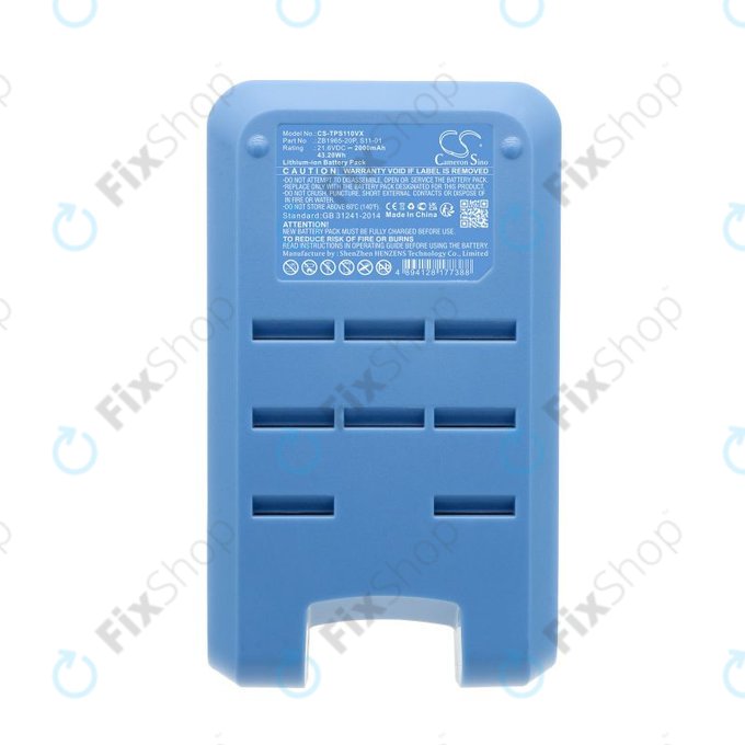 Baterie pro Tineco Pure One S11, A11, 2000mAh, Li-Ion, 21.6V, ZB1965-20P, HQ
