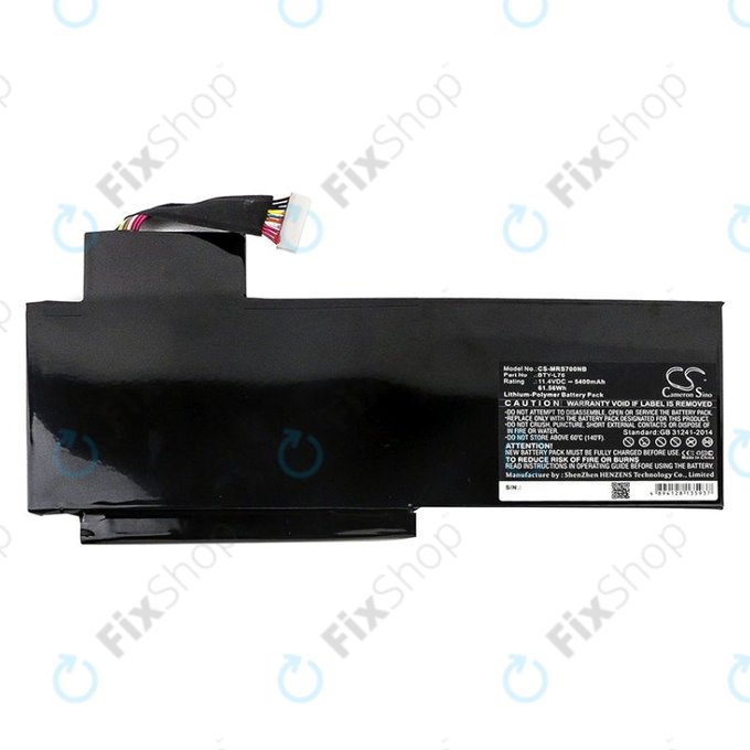 Baterie pro MSI GS70, GS72, WS72, 5400mAh, Li-Pol, 11.4V, BTY-L76, HQ