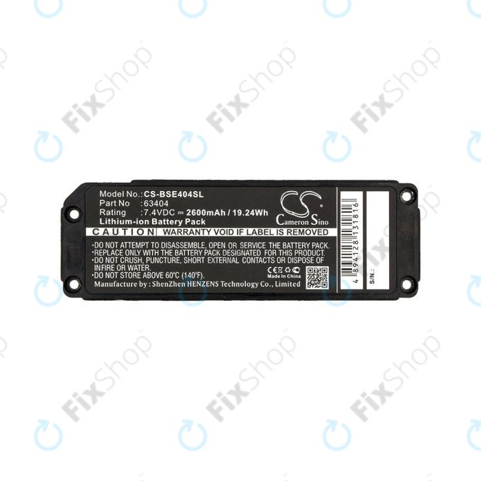 Baterie pro Bose 413295, Bose SoundLink Mini, 2600mAh, Li-Ion, 7.4V, 063404, HQ