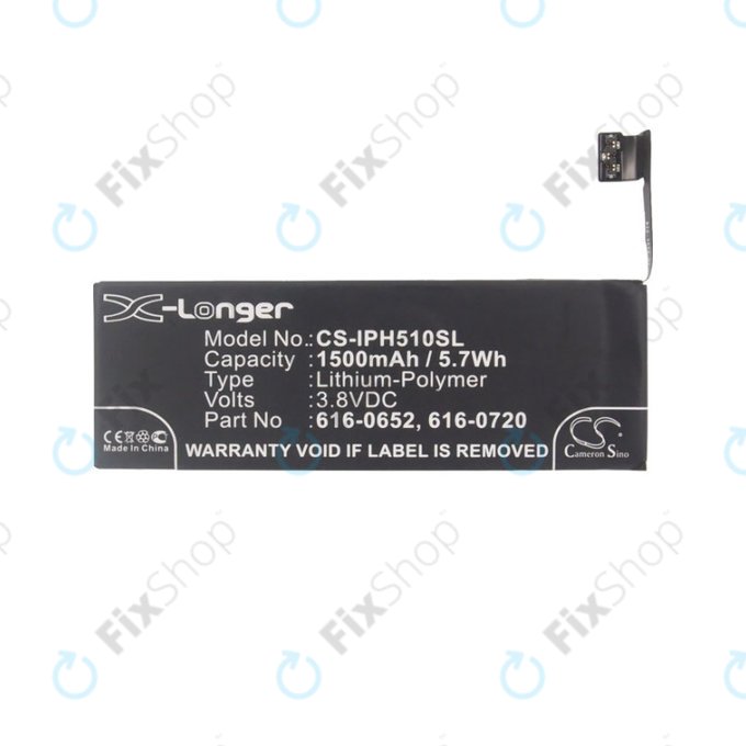 Apple iPhone 5S, 5C - Baterie 616-0652, 616-0720 1500mAh HQ