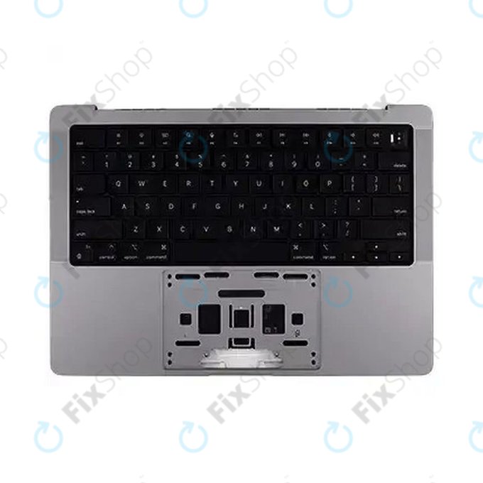 Horní rám klávesnice pro MacBook Pro 14", A2918 (2023), s klávesnicí US a baterií, Space Black, 661-37958, Genuine Apple
