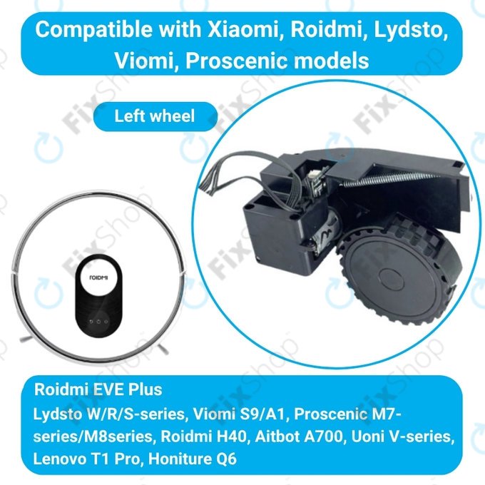 Roidmi EVE Plus - Kolo s Motorem (Levé) (Černé)