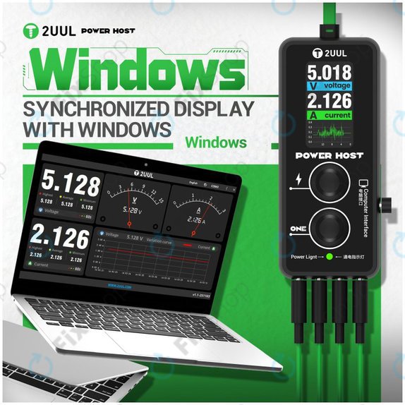Digitální USB-C tester napětí a proudu (Power Host), 2UUL PW15
