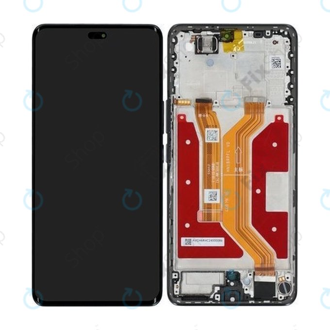 Honor Magic7 Lite - LCD Displej + Dotykové Sklo + Rám (Titanium Black) - 0235AMMM Genuine Service Pack