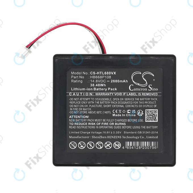 Baterie pro Hobot Legee 668, Legee 669, 2600mAh, Li-Ion, 14.8V, HB668P108, HQ