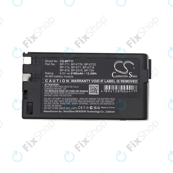 Baterie pro Canon E06, Canon E07, 2100mAh, Ni-MH, 6V, BP-711, HQ