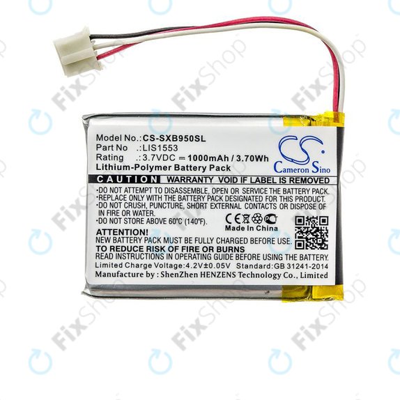 Baterie pro Sony Mdr-Xb950n1, Srs-Ws1, 1000mAh, Li-Pol, 3.7V, LIS1553, HQ