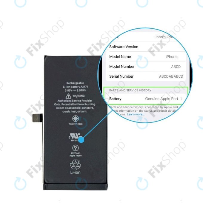 Baterie pro iPhone 12 Mini | 661-17939 | 2227mAh | Genuine Apple