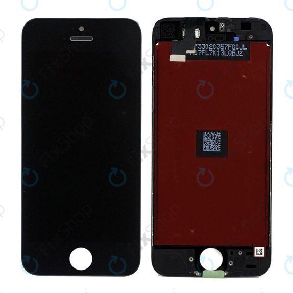 Displej pro iPhone 5S, SE, Black, Dotykové sklo s rámem