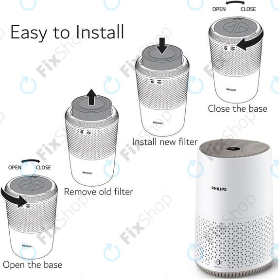 Philips 600-series, AC0650/10, AC0651/10, Air/FY0611 - HEPA filtr (Aktivní uhlí)