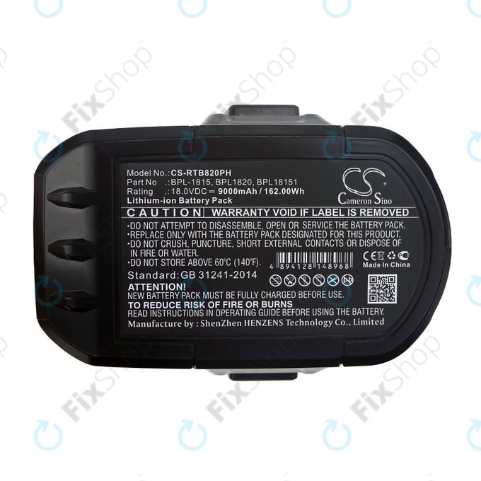 Baterie pro Ryobi BID1821, CCC, CTR-180l, P200, P600, P730, 9000mAh, Li-Ion, 18V, BPL-1815, HQ