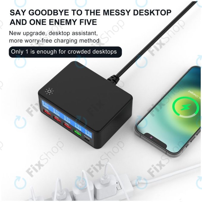 FixPremium - USB Servisní Nabíjecí Stanice s USB 3.0 a USB-C