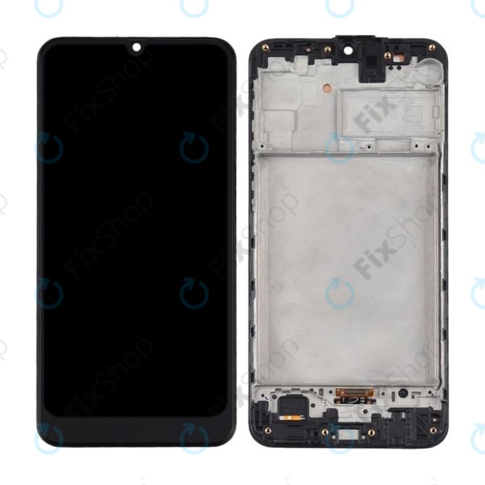 Samsung Galaxy M31 M315F - LCD Displej + Dotykové Sklo + Rám (Space Black) TFT