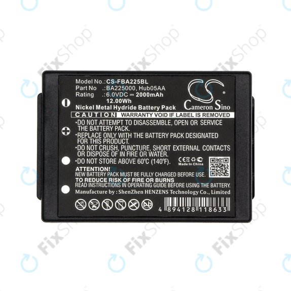 Baterie pro HBC Linus 6, Spectrum 1, 2, A, B, 2000mAh, Ni-MH, 6V, BA225000, HQ