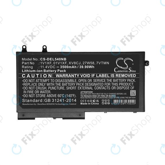 Baterie pro Dell Latitude 5400, Inspiron 7591 2-in-1, 3500mAh, Li-Ion, 11.4V, XV8CJ, HQ