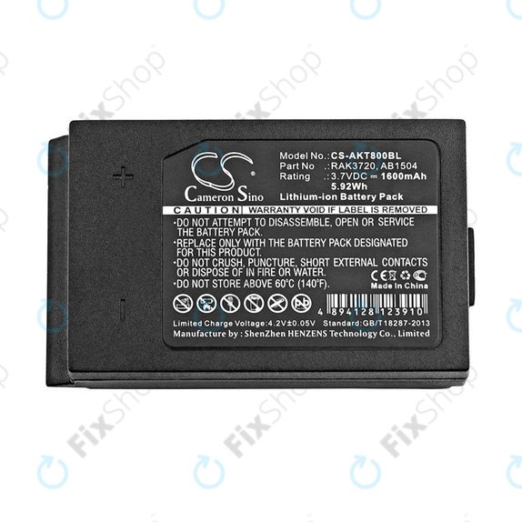 Baterie pro Akerstroms Mercury 8B, Jupiter, Era 150J, 1600mAh, Li-Ion, 3.7V, RAK3720, HQ