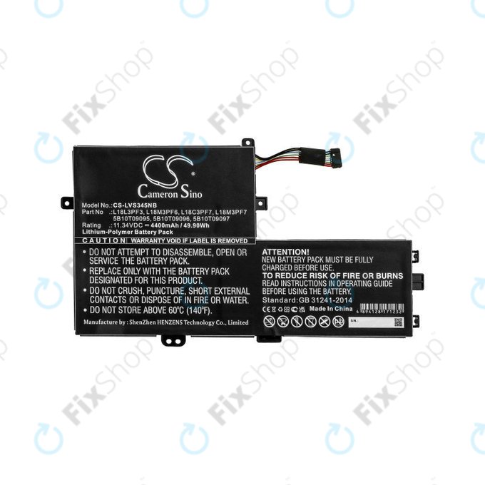 Baterie pro Lenovo IdeaPad C340 14, 15, 4400mAh, Li-Pol, 11.34V, 5B10T09095, HQ
