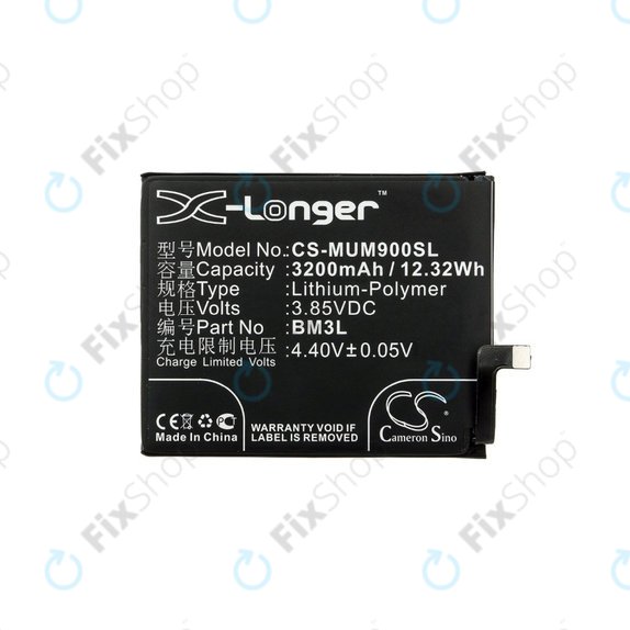 Baterie pro Xiaomi Mi 9, 3200mAh, Li-Pol, 3.85 V, BM3L, HQ