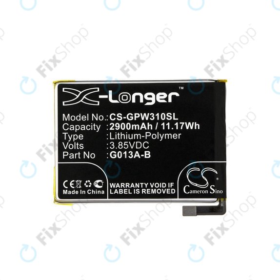 Baterie pro Google Pixel 3, 2900mAh, Li-Pol, 3.85 V, G013A-B, HQ