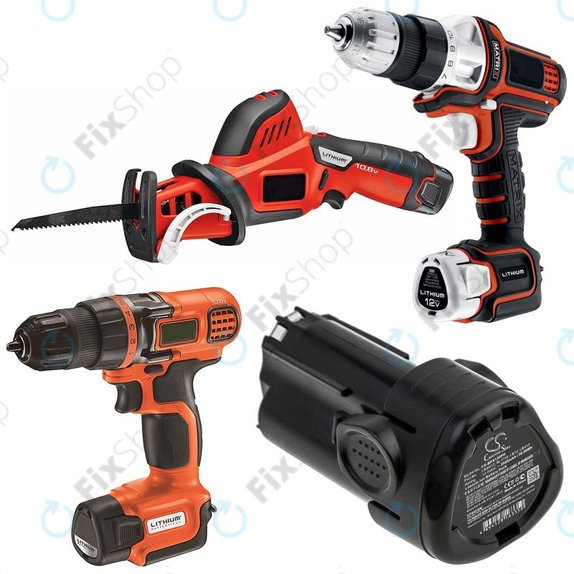 Baterie pro Black & Decker EGBL108, BDCDMT112, 2500mAh, Li-Ion, 12V, LBXR12, BL1310, BL1510, LB12, HQ