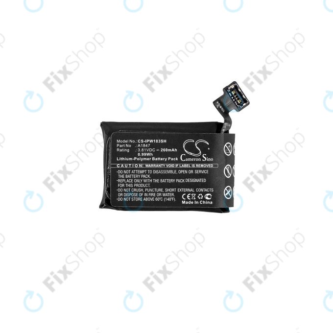 Baterie pro Apple Watch 3 38 mm, 260mAh, GPS Version, Li-Pol, 3.81 V, A1847, HQ