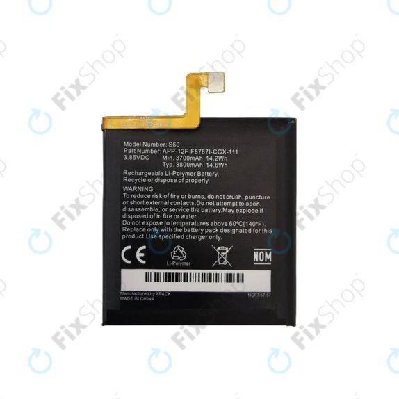 Caterpillar CAT S60 - Baterie 1ICP7/57/57 3800mAh