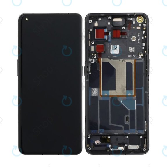 OnePlus 11 PHB110 - LCD Displej + Dotykové Sklo + Rám (Titan Black) OLED