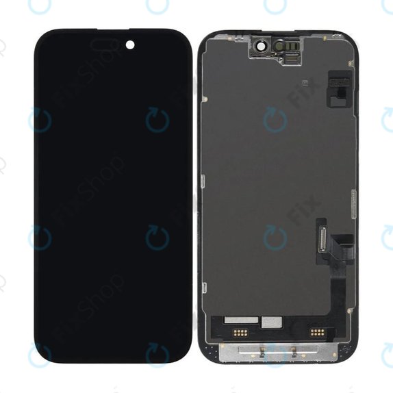 Displej Hard OLED pro iPhone 15, Dotykové sklo s rámem, FixPremium