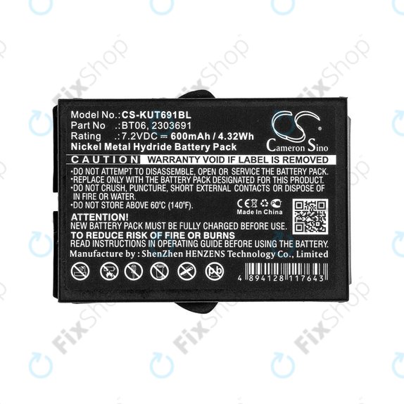 Baterie pro Ikusi TM60, 61, 62, 600mAh, Ni-MH, 7.2V, BT06, HQ