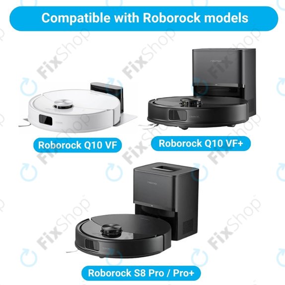 Sada náhradních dílů pro Xiaomi Roborock Q10 VF, Q10 VF+, S8 Pro, S8 Pro Plus (1x Hlavní kartáč, 2x Filtr, 2x Boční kartáč)